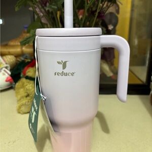 Reduce 36 HR Cold Tumbler Straw Lid Handle Purple Insulated Stainless Steel 34oz